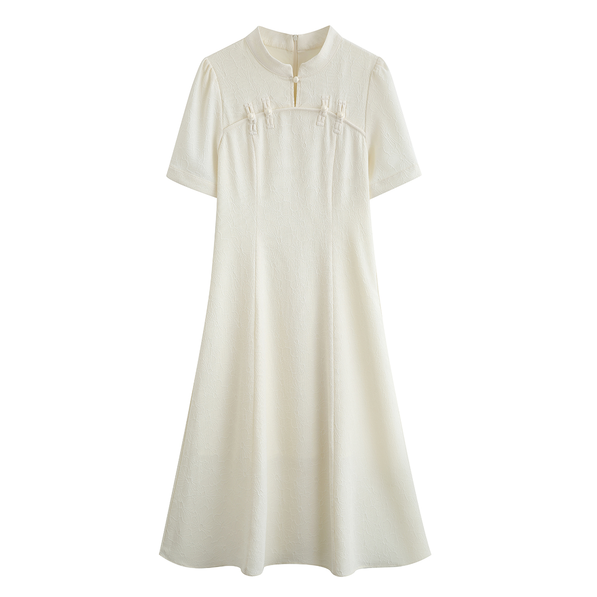 2025 New Improved Short Sleeve Qipao Dress for Women Summer New Chinese Style Zen Ultra Slim Fit Dress Cool Elegant - Image 5